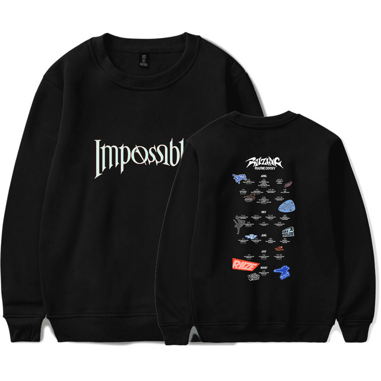 RIIZE Merch Sweatshirt Impossible New Single Riizing Realtime Odyssey Tour Kpop Long Sleeve Hoodie Fashion Sport Men Women Tracksuit Pullover Coat Walmart