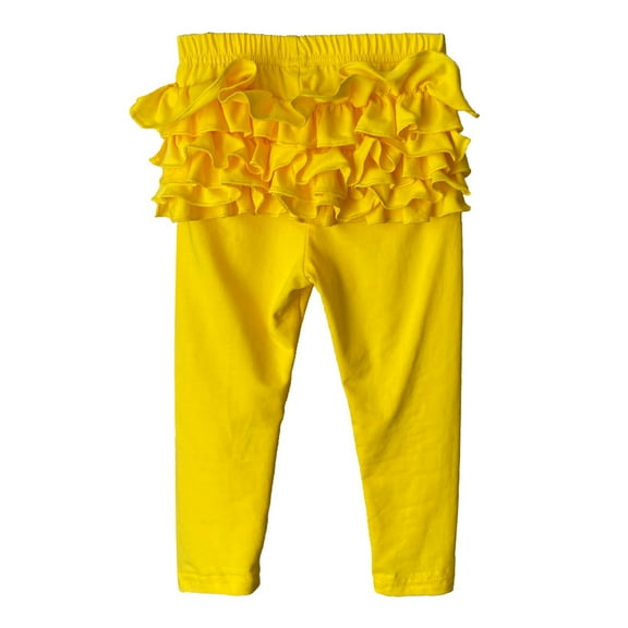 RIJOPUTY 5t Leggings Girls Pack Black Leggings Leggings with Skirt for Girls Footless Tights 18-24 Month Boy Clothes Gift for 8 Year Old Girl Baby Boy, Yellow 1-2 Years