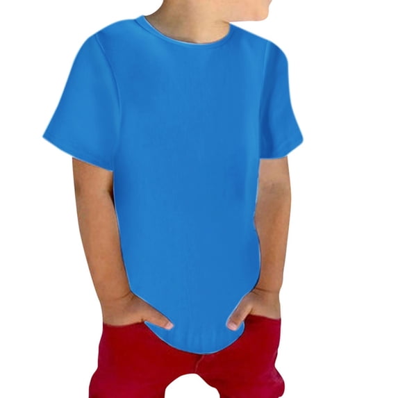 RIJOPUTY Baby Tees Y2k Tank Tops for Teens Boys Tshirt Size 14-16 Holiday Shirts for Boys Boy Clothes Size 10-12 Toddler Spring Clothes Boys Baby, Sky Blue 4-5 Years