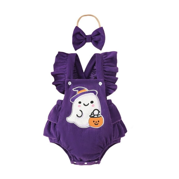 RIJOPUTY Boy Fall Outfits Baby Boy Halloween Outfit Girl Outfits Size 7-8 18 Months Girl Clothes Winter 9 Month Old Boy Clothes 9month Boy Baby Girl, Purple 0-3 Months