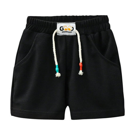 RIJOPUTY Boys Shorts Size 7 Athletic Shorts for Boys Red Shorts Bike Shorts with Pockets 3 Month Baby Boy Clothes 8 Year Old Boy Boys Clothes Size 4, Black 11-12 Years