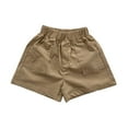 thumbnail image 1 of RIJOPUTY Boys Workout Shorts Boys Black Shorts for Boys 14-16 Soccer Shorts Newborn Summer Clothes Boys Clearance Clothes 3t Clothes, Khaki 5-6 Years, 1 of 9