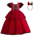 thumbnail image 1 of RIJOPUTY Christmas Dress for Teens Girls 14-16 Christmas Girl Dress Toddler Plaid Christmas Sun Dress Midi Cocktail Dress Baby Boy Dress Clothes, Red 5-6 Years, 1 of 9