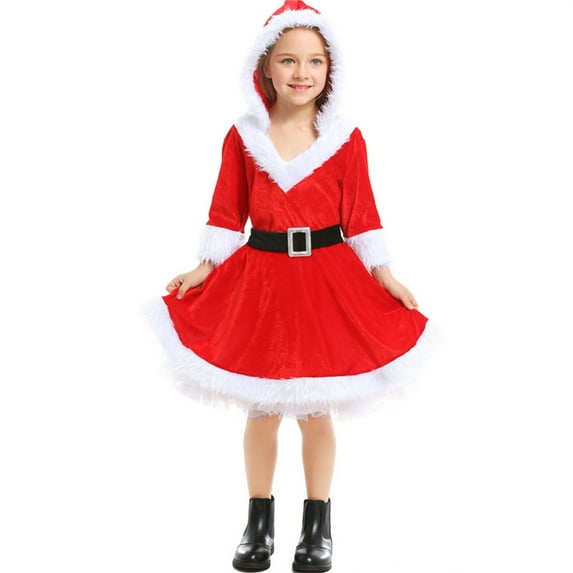 RIJOPUTY Christmas Tutu Dress Toddler Christmas Dress Girls Size 8 Girls Christmas Size 7 Leather Dress Winter Mini Dress 3t Dress Up Clothes, Red 10-12 Years
