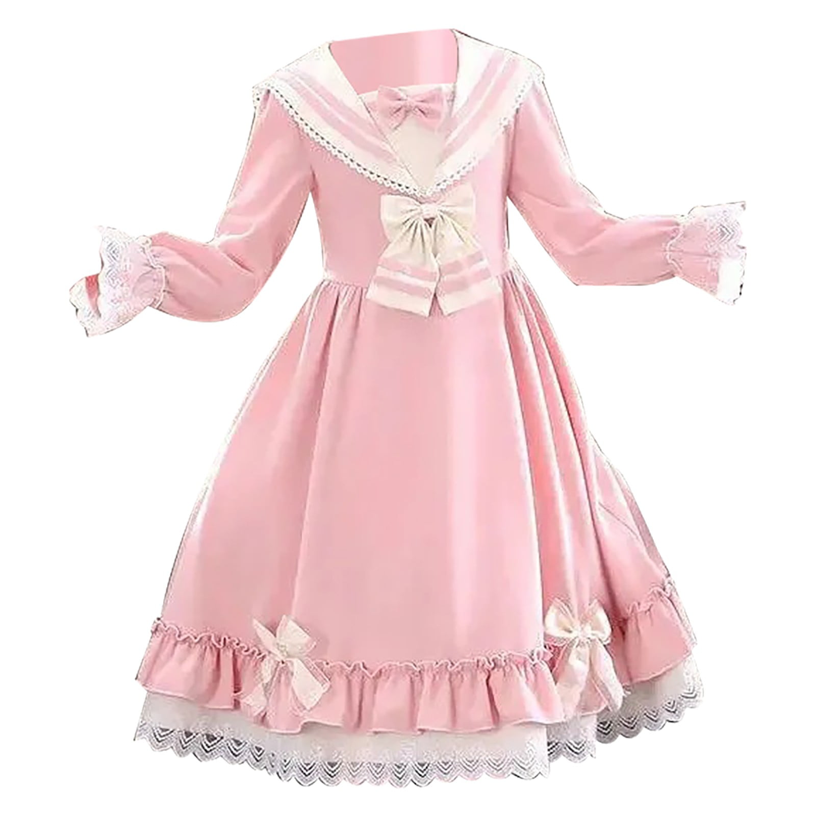 RIJOPUTY Dresses for Toddler Girls Long Sleeve Dress 1 Year Old Girl Gifts Clothes Baby New Years Outfit Girl 4 Year Gifts for Girls 8 Years Old Gift Baby Girl New 5 Years Gift Girls Holiday