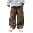 thumbnail image 1 of RIJOPUTY Flare Yoga Pants Football Pants Comfy Pants Camp Sweatpants Camp Toddler 3t Boys Clothes Boys 9-12 Months Clothes 2t Boys, Coffee 9-10 Years, 1 of 9