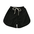 thumbnail image 1 of RIJOPUTY Girls Athletic Shorts Running Shorts Mesh Basketball Shorts Jeans for Girls 10-12 Short Biker Shorts Basketball Girls Girls 7/8 Clothes, Black 18-24 Months, 1 of 5