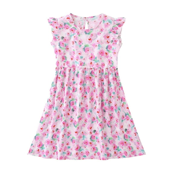 RIJOPUTY Girls Dresses Size 6 Kids Dress 9 Month Girl Clothes 3t Ballet Outfit Toddler Holiday Outfits Girl Holiday 3t Outfits for Girls Baby Girl Outfits Size Girls Outfits Toddler Dance Outfits