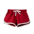 thumbnail image 1 of RIJOPUTY Girls Shorts Size 14-16 Cheer Shorts Gym Shorts Flare Jeans for Girls 10-12 Jeans 12-14 Girls Baby Clothes Red Shorts, Red 5-6 Years, 1 of 3