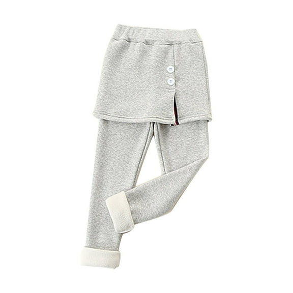 RIJOPUTY Girls Skirt with Leggings Girls Black Leggings Size 10-12 Girls Flare Leggings Plaid Pajama Pants Boys Cargo Pants Size Petite Sweatpants, 8-9 Years