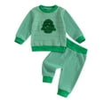 thumbnail image 1 of RIJOPUTY Halloween Outfits for Baby Girls Family Outfits Matching Sets Fall Kids Christmas Outfits Girls Clothes Age 6-8 Boy Clothes Size 10-12, Green 18-24 Months, 1 of 9
