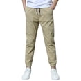 thumbnail image 1 of RIJOPUTY Pull on Pants Football Pants Empire Pants Boys Size 16 Pants Sweat Pants Size 16-18 Youth Warm Clothes Baby Boy Clothes 12-18 Months 6 Month, Khaki 13-14 Years, 1 of 8