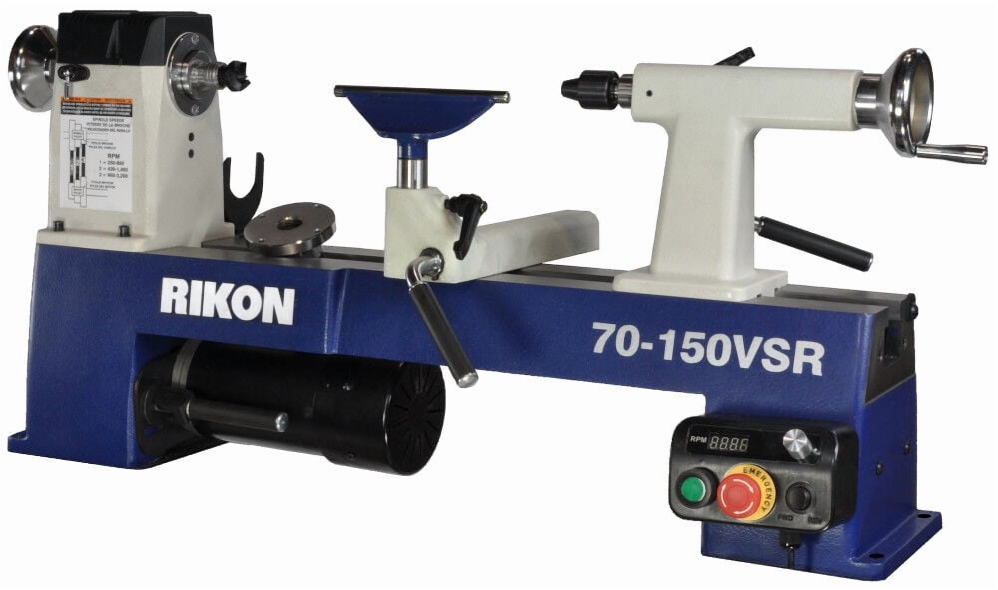 RIKON Power Tools MIDI Lathe VSR, Woodworking Equipment with 1HP