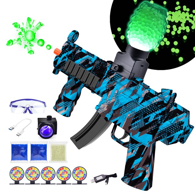 RILATLL Glow in The Dark Gel Ball Blaster Gun Automatic, Electric