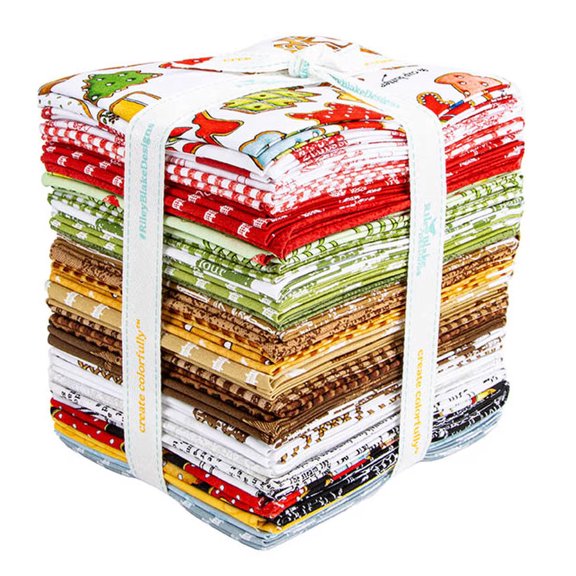 RILEY BLAKE - Gingerbread Fat Quarter Bundle by J. Wecker Frisch 33 Pcs
