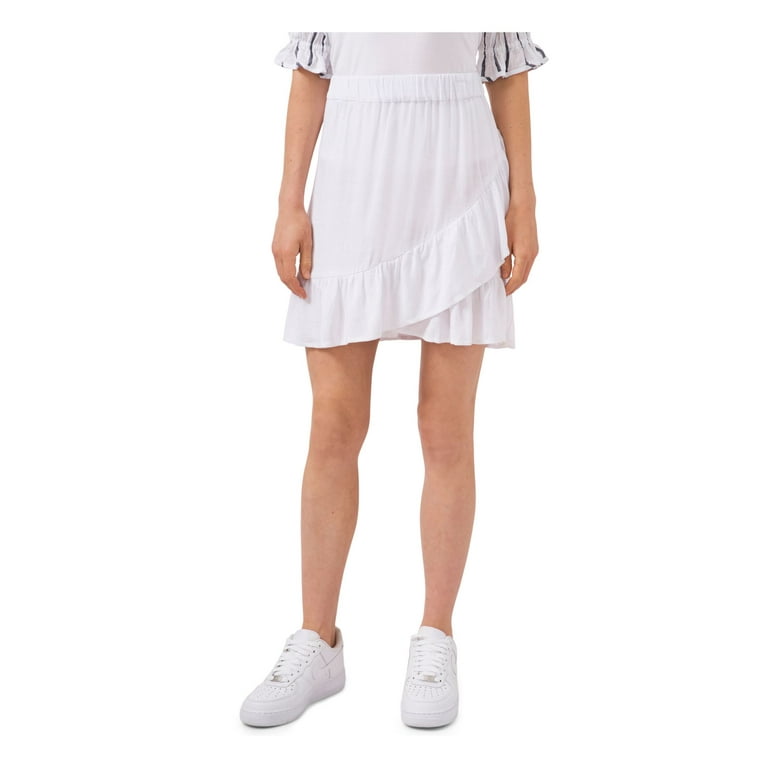 White wrap hotsell ruffle skirt