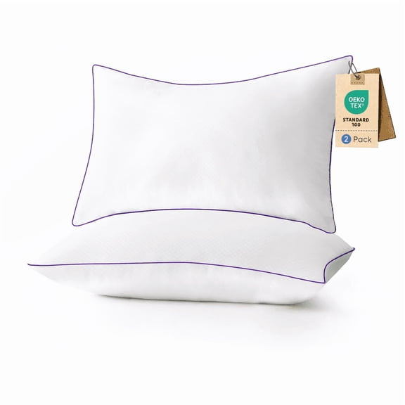RILIHO Bed Pillows for Sleeping 2 Pack King Size,Pillows for Side and Back Sleepers,Super Soft Down Alternative Microfiber Filled Pillows,19 x 34 Inches