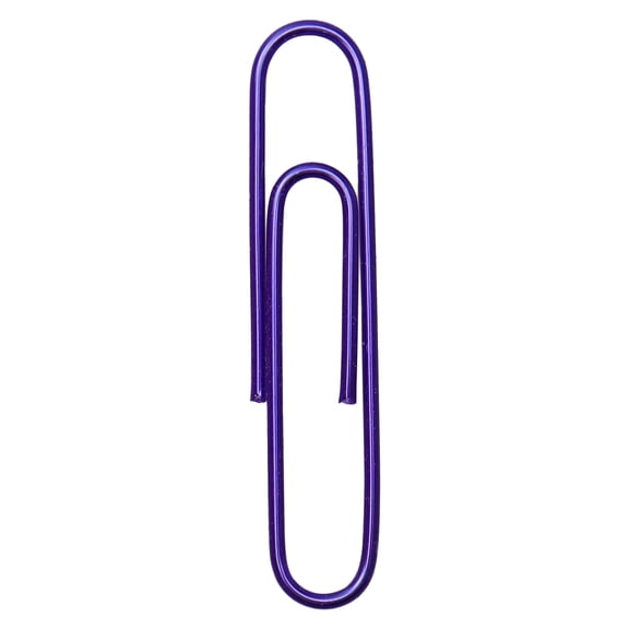 RILOMBAO 200 PCS 1.3 Inch (33mm) Paper Clips Purple Vinyl Coated Rust Resistant Medium Size Paperclips for DIY Bookmark Office Documents