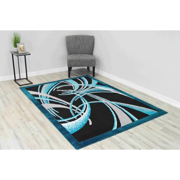 Planet Rugs Rima Rug - Soft Touch, Durable, Versatile, Shiny Turquoise 7'8" x 10'8"