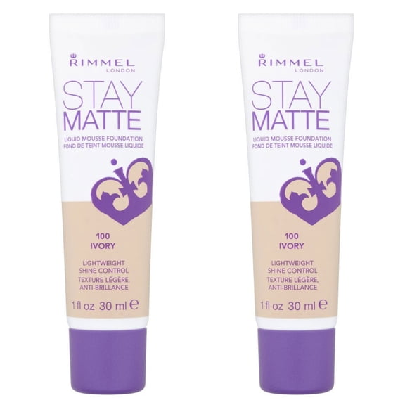 RIMMEL LONDON Stay Matte Liquid Mousse Foundation - Ivory (2 Pack)