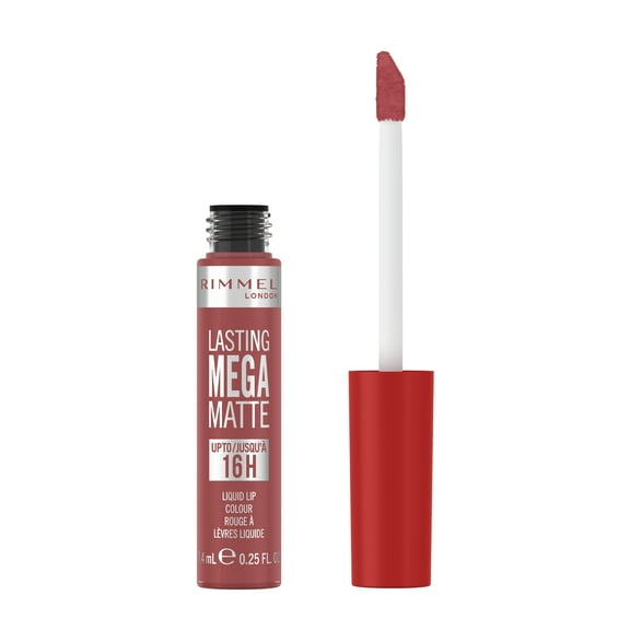 RIMMEL Lasting Mega Matte Liquid Lipstick, 210 Rose & Shine, 0.25 fl oz
