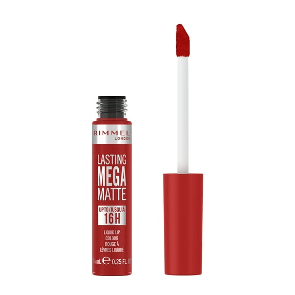 RIMMEL Lasting Mega Matte Liquid Lipstick, 500 Fire Starter, 0.25 fl oz