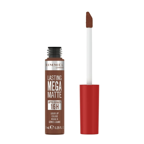 RIMMEL Lasting Mega Matte Liquid Lipstick, 725 Love Bite, 0.25 fl oz