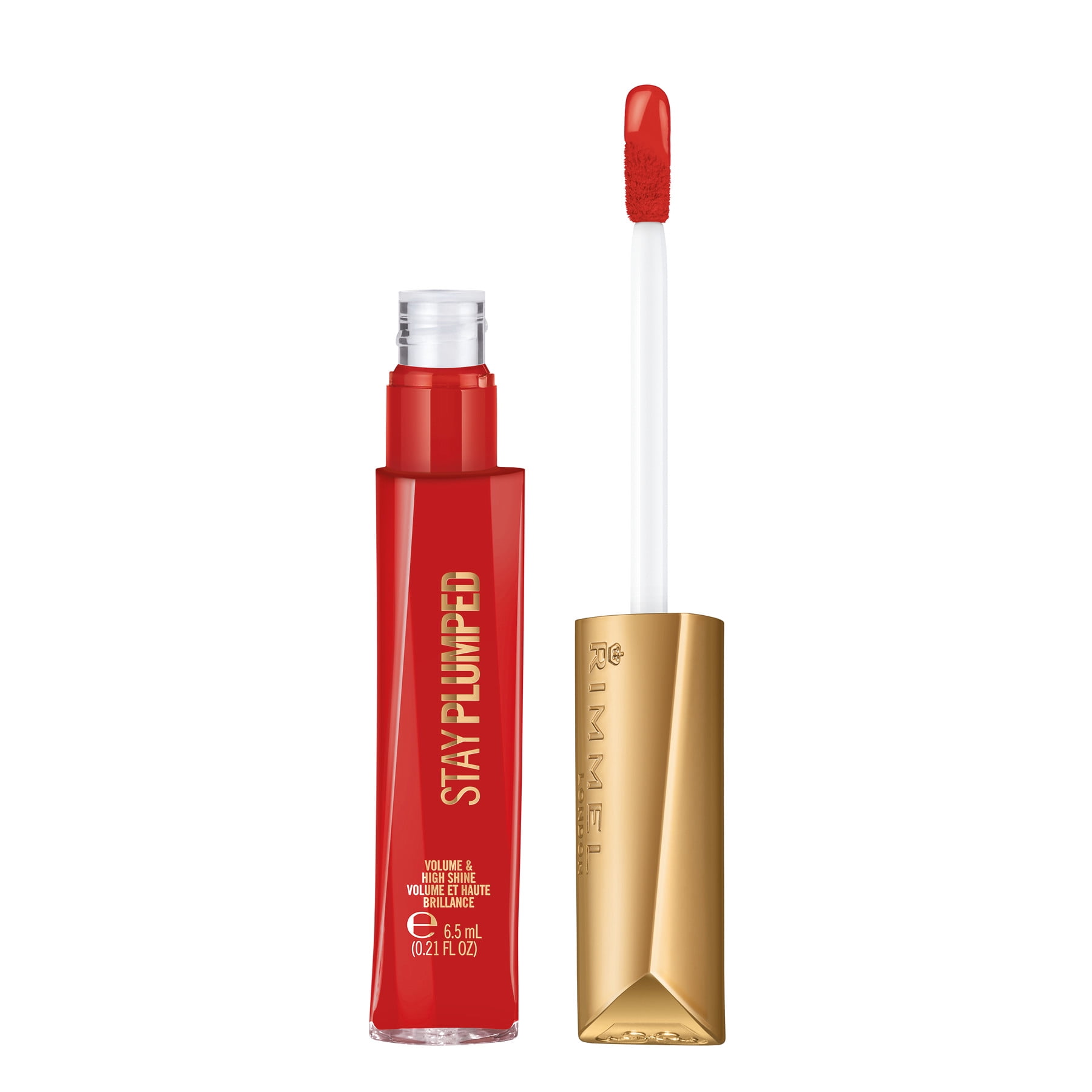 RIMMEL Stay Plumped Lip Gloss, 531 PEACH PIE, 0.21 oz 