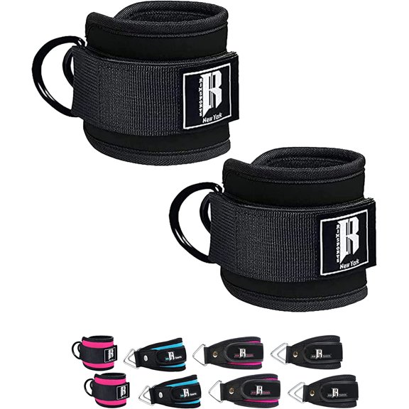 RIMSports Ankle Straps for Cable Machines and Cuffs for Weightlifting and Cross Training