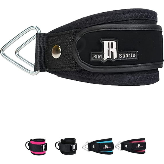 RIMSports Ankle Straps for Cable Machines and Cuffs for Weightlifting and Cross Training