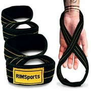 RIMSports Figure 8 Weight Lifting Wrist Straps for Deadlifting and Powerlifting