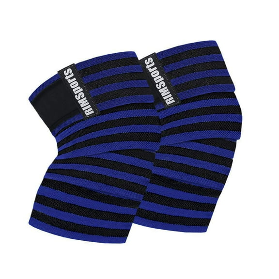 RIMSports Knee Wraps Pad Brace Compression Support for Weightlifting and Cross Training