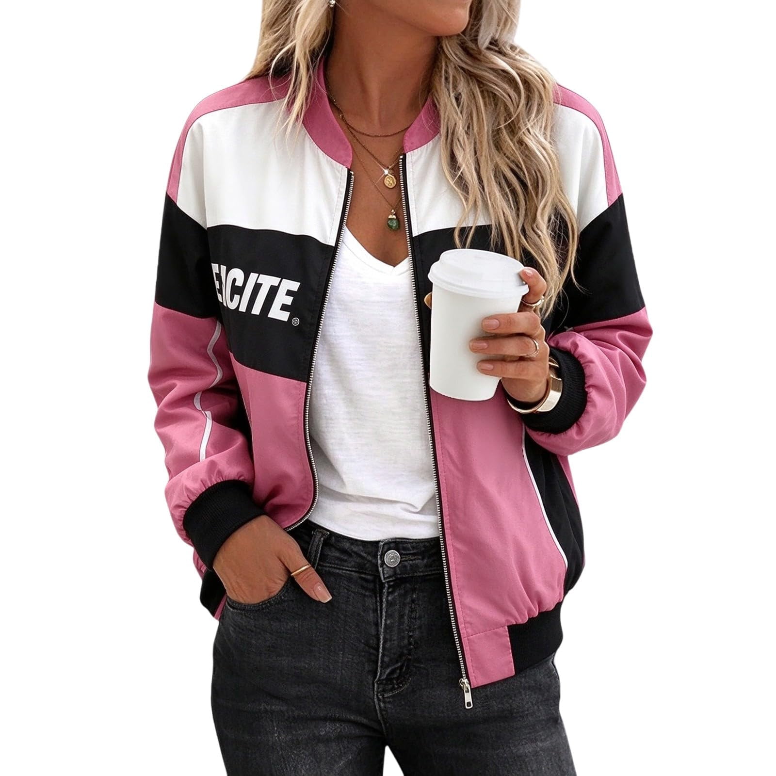 Kids Racing Jacket RIMXUTS Race Car Driver Jacket Women y2k Outfit Sbomber Jacket Women ...