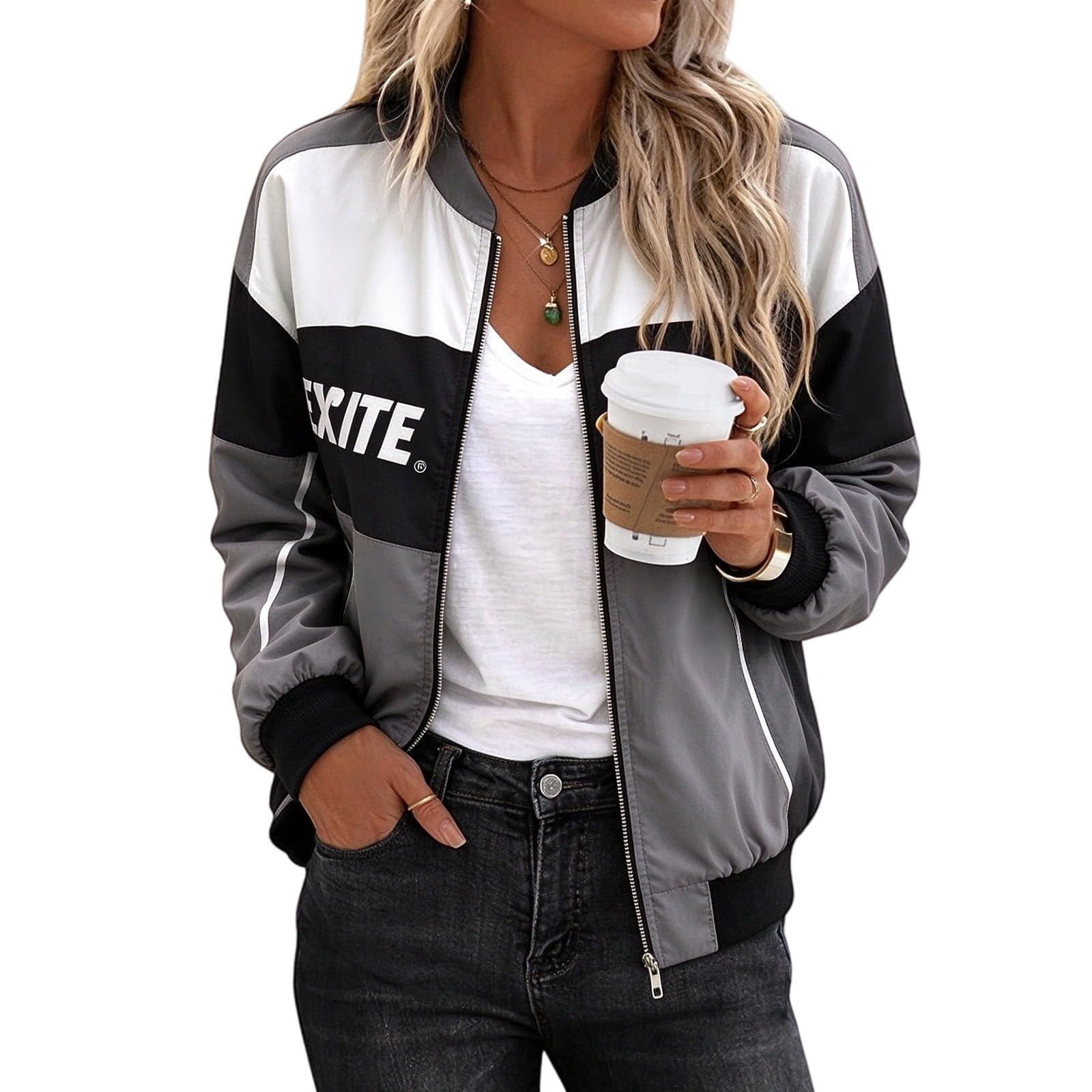 Kids Racing Jacket RIMXUTS Race Car Driver Jacket Women y2k Outfit Sbomber Jacket Women ...