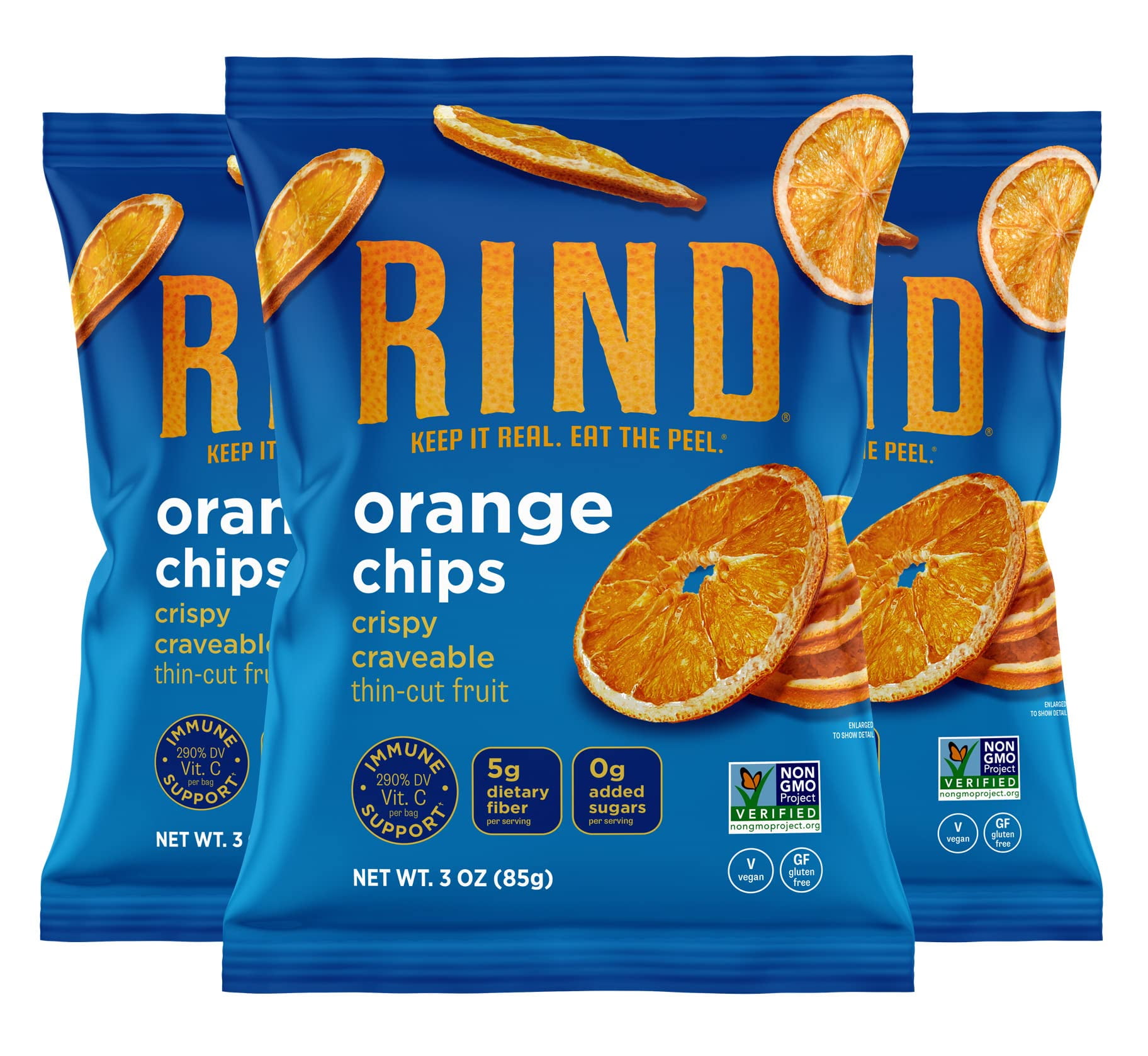RIND Coconut Crisps – Unsweetened, Keto-Friendly Snack, 3.5 Oz Bags (3 Pack) | All Natural, Gluten-Free, Vegan