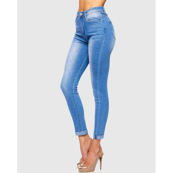 RING OF FIRE Brand Blue Jam Women's High Rise Skinny Jeans