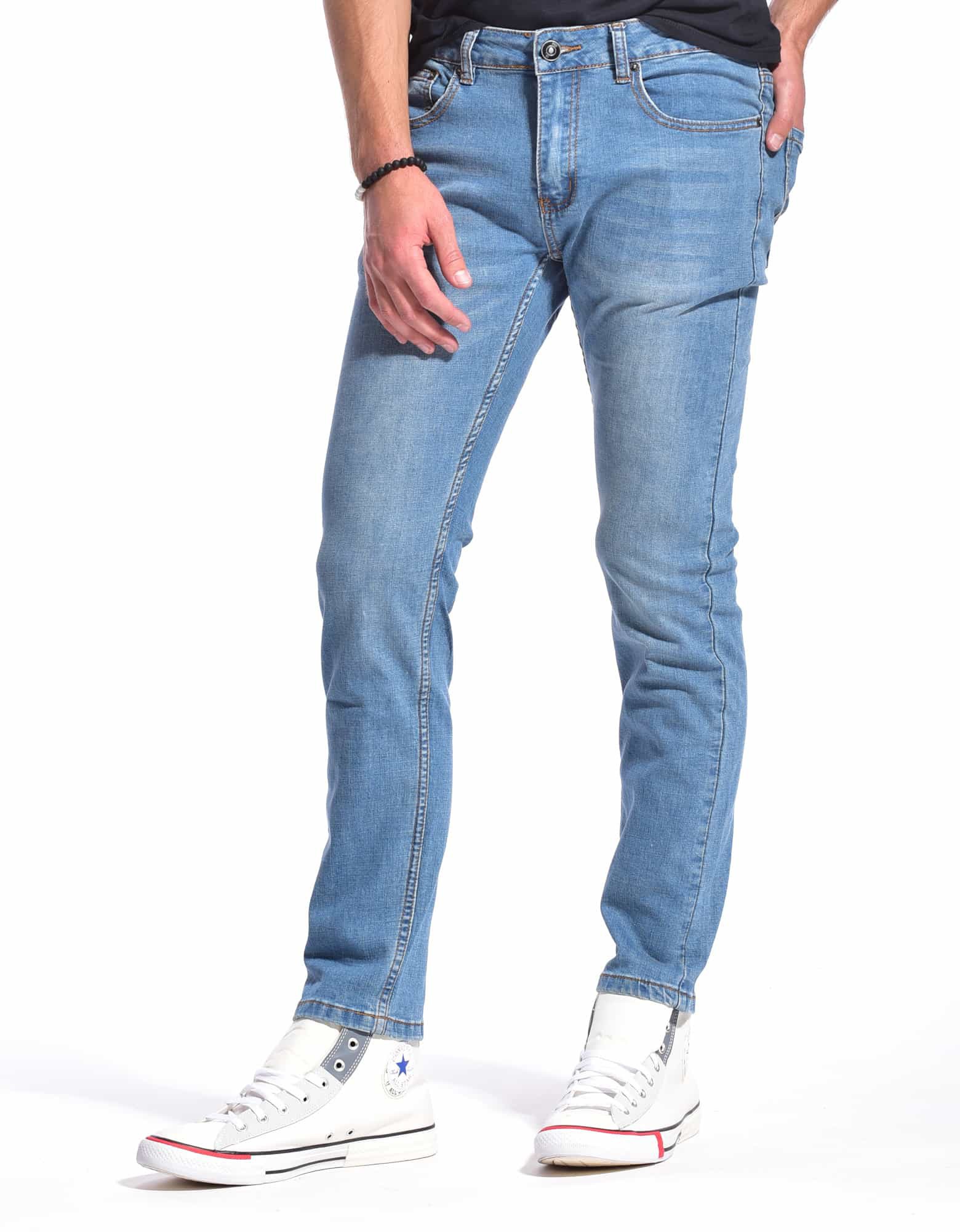 RING OF FIRE Men's 5 Pockets Slim Denim Stretch Jeans - image 1 of 11