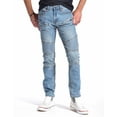 thumbnail image 1 of RING OF FIRE Men's Five Pockets Moto Slim Fit Stretch Jeans Size 30 to 38, 1 of 9