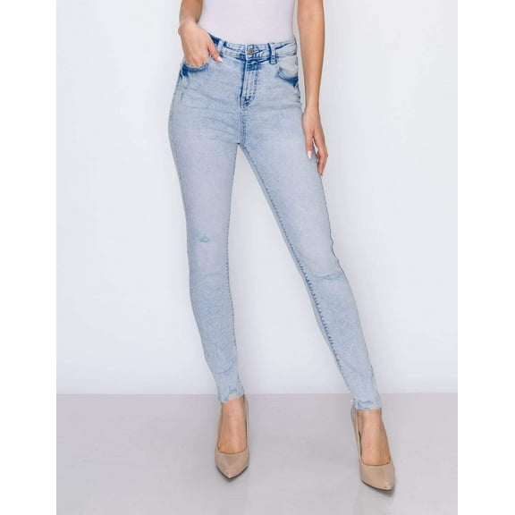 RING OF FIRE Women's Lucia High Rise Ankle Skinny Fit Jeans