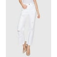 thumbnail image 1 of RING OF FIRE Women's Maria Mom Straight Skinny Fit With Rips Jeans, 1 of 10