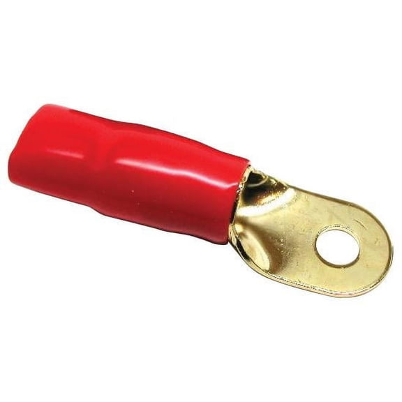 Ring Terminals 1/0ga. 10pcs. Gold;red Sleeve;xscorpion