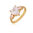 thumbnail image 1 of Look of Real Goldtone Cubic Zirconia Women's Fashion Ring, 1 of 4