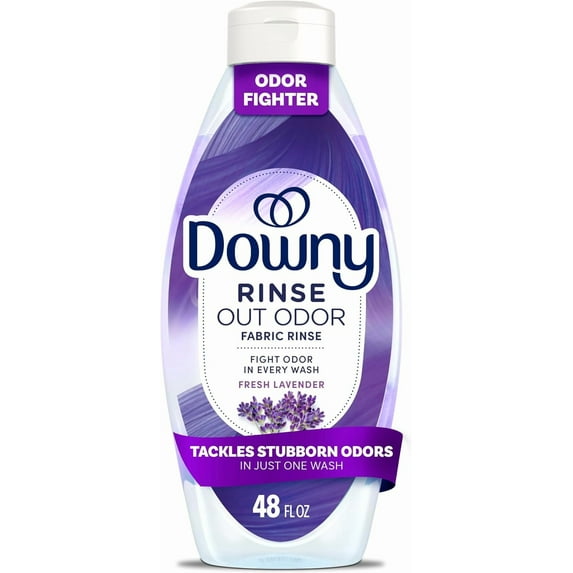 RINSE & REFRESH Laundry Odor Remover and Fabric Softener, Fresh Lavender, 48 fl oz, Safe on Fabrics, Gentle on Skin, HE Compatible