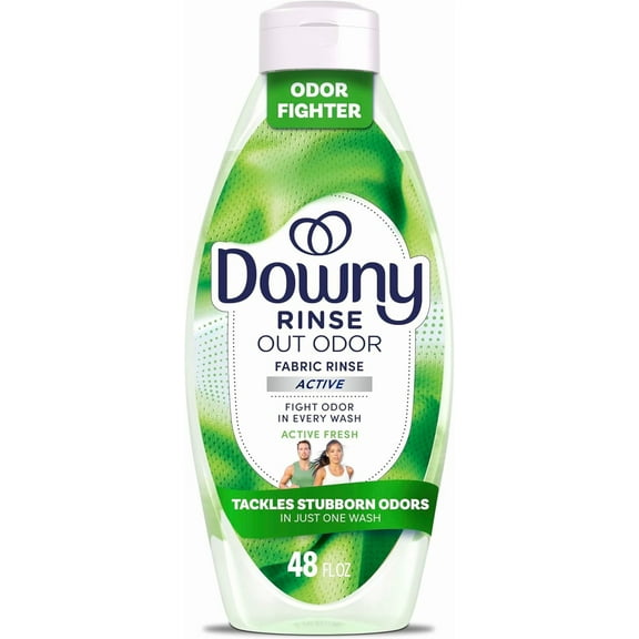 RINSE & REFRESH Laundry Odor Remover and Fabric Softener for Activewear, Active Fresh Scent, 48 oz