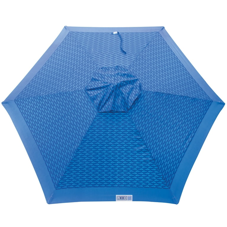 RIO 7 Blue Octagon Market Beach Umbrella Walmart