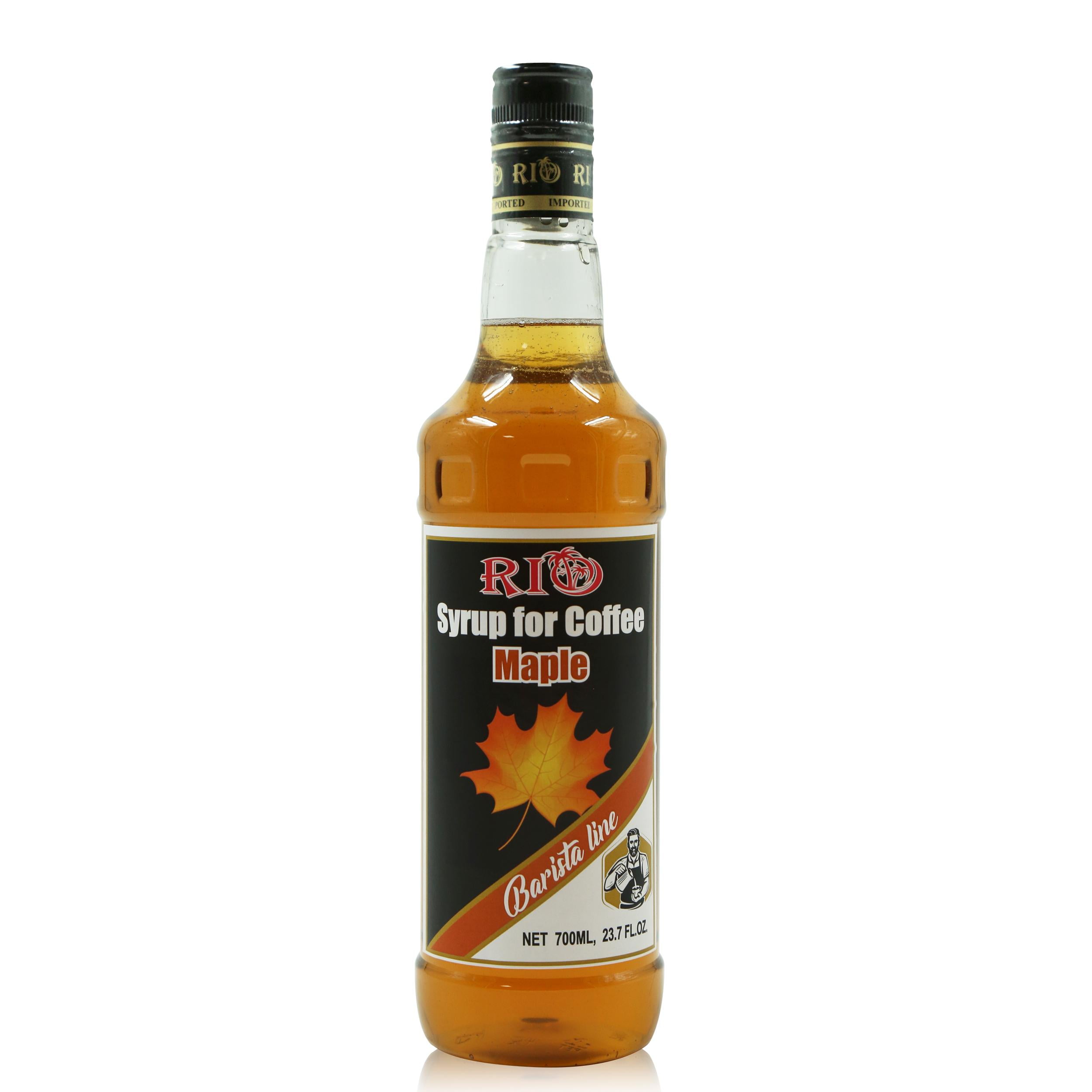 RIO Barista Maple Coffee Syrup - 700ml, 23.4 fl oz - Perfect for Coffee, Lattes, and Desserts - Adds Rich Maple Flavor