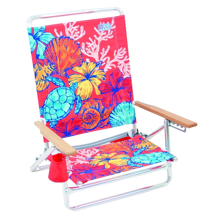 Rio 5 position high back beach chair best sale
