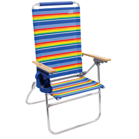 RIO Beach Hi-Boy Tall Back Beach Chair - Multi Stripe