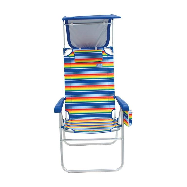RIO Canopy Aluminum Beach Chair Multi color Walmart