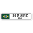thumbnail image 1 of RIO DE JANEIRO BRAZIL Street Sign Brazilian flag city country road wall gift, 1 of 5
